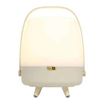 LAMPA Kooduu Lite-up Play 2.0 Mono prenosni zvočnik z lučjo, bež/bela/les