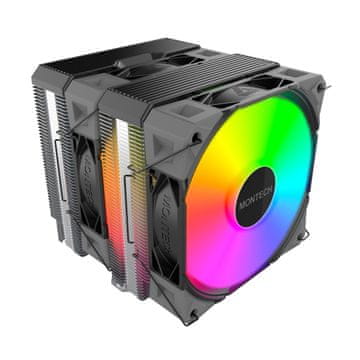 slomart Montech NX600 ARGB CPU hladilnik, 12 cm, črn