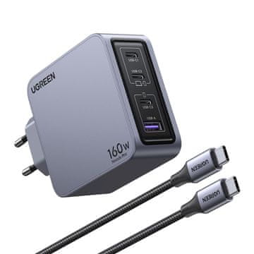 Ugreen Nexode Pro 160W USB adapter, priložen 240W USB-C kabel, 1,5 m (25877)