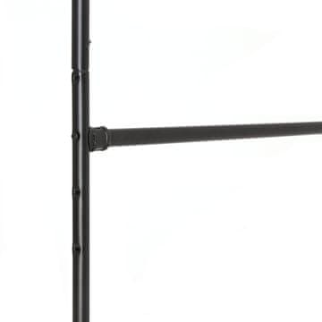 Songmics Oblekalna stojala 2 obešalni letvi 130x49x198 cm Črna