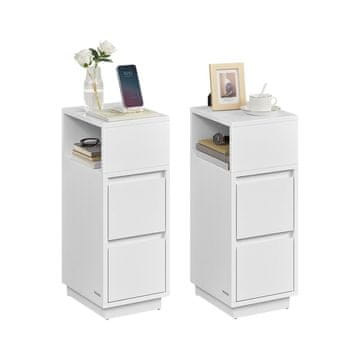 Songmics Nočna omarica 30x25x65 cm Bela