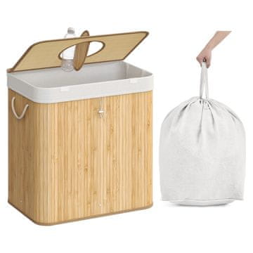 Songmics Kanta za recikliranje steklenic 50.5x40.5x61 cm bež