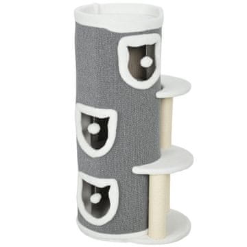 Homestar Mačja stolp 3 nivoji 50x36x101 cm siva