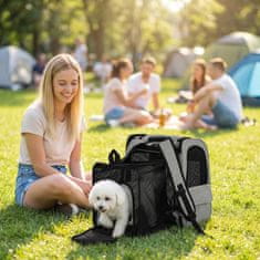 Homestar Raztegljiva transportna torba za psa z 5 žepi 33,5x28x42 cm siva