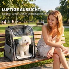 Homestar Raztegljiva transportna torba za psa z 5 žepi 33,5x28x42 cm siva