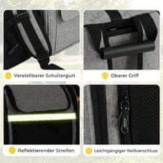Homestar Raztegljiva transportna torba za psa z 5 žepi 33,5x28x42 cm siva