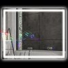 Kopalniško ogledalo LED Bluetooth 100x80x3,5 cm srebrno