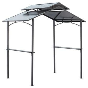 Homestar Paviljon za žar 240x150x250 cm črna jeklena konstrukcija