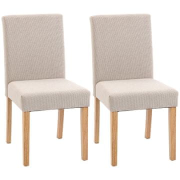 Homestar Set 2 jedilnih stolov 46x56x88 cm kremno bele barve