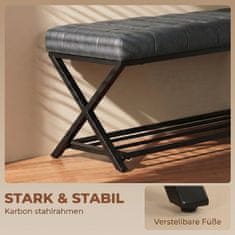 Homestar Klop za čevlje 112x37x47 cm temno siva