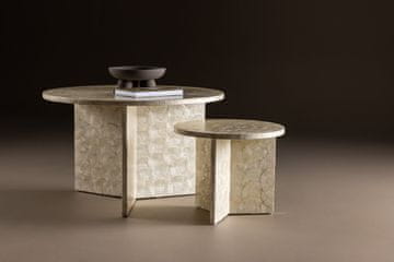 Venture Design Komplet miz za kavč 70x42,5 cm, 40x33 cm, svetlo siva