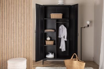 Venture Design Omara Piring 45x183x85 cm Črna