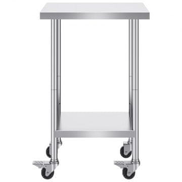 VEVOR Delovna miza 61x45.7x95.5 cm srebrna