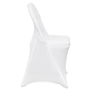 VEVOR Prevleke za stole, raztegljiv spandeks, zložljive, 400x420x770 mm, bele barve