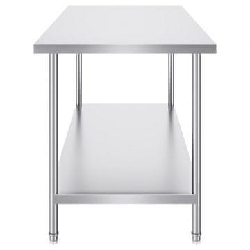 VEVOR Pripravljalna miza 76.2x152.4x86.4 cm nastavljiva višina kovinska
