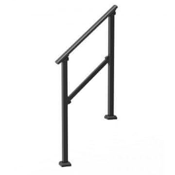 VEVOR Ograja za ročaj 2-3 stopnice, zunanji ograjni komplet, 1030x84x920 mm, črna