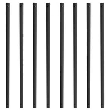VEVOR Stopniščni kovinski balustri BP-32, 25x5.5x82 cm, črni, 51 kos
