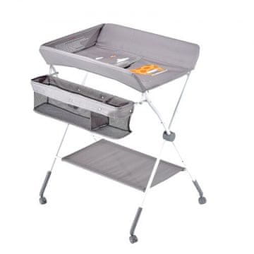 VEVOR Otroška previjalna miza 84.8x74.5x103-109 cm svetlo siva