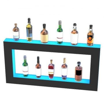 VEVOR Polica za razstavo steklenic za alkohol kvadratna 1210x600x114 mm večbarvna