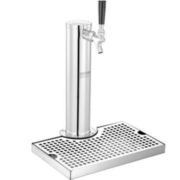 VEVOR Komplet stolpa za kegerator z enim pipo, stolp za pivo 17.1x11.5x43.5 cm iz nerjavečega jekla