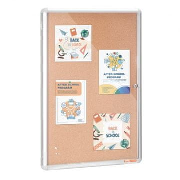 VEVOR Zaprt pluto oglasna deska z zaklepno akrilno vrati 90x60x3.3 cm prozorna
