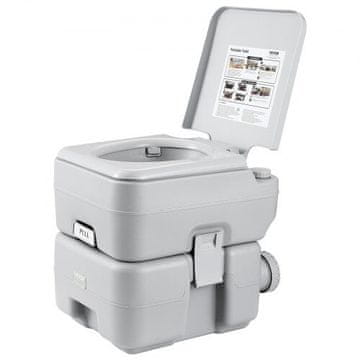 VEVOR Prenosna tlačilka za stranišče, 20L, 43x34x42 cm, siva