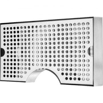 VEVOR Pivska kapljična posoda 300x180x25 mm srebrna