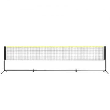 VEVOR Komplet za badminton mrežo 5100x1550x1030 mm nastavljiva višina zložljiv prenosljiv črn