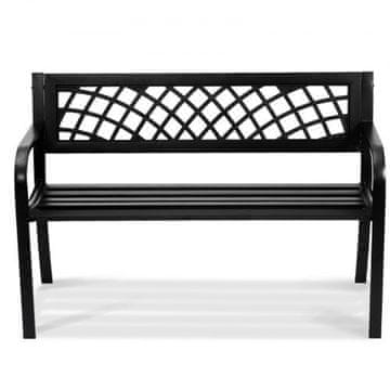 VEVOR Zunanja klop 52.5x116.3x76.2 cm črna