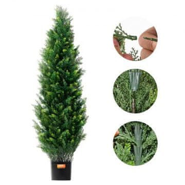 VEVOR Umetno cedrov topiarno drevo 121.9 cm zeleno notranja zunanja dekoracija