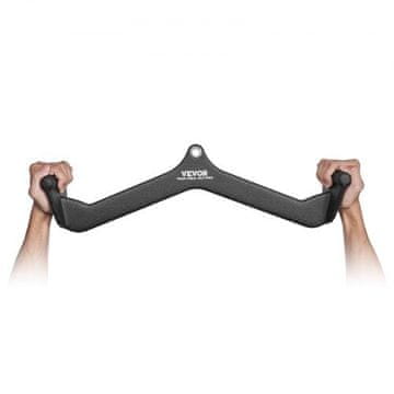 VEVOR Priponka za lat pulldown, ročaj z gumijastim premazom, teža 2.52 kg, črna