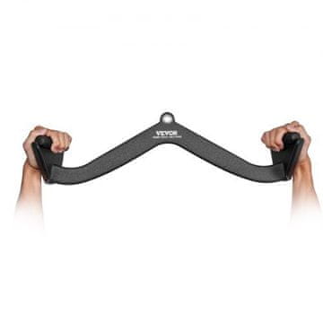 VEVOR Priponka za lat pulldown, ročaj z gumijastim premazom, 2.39 kg, črna