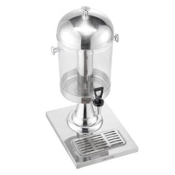 VEVOR Razdelilec pijač 8L 27x35x56 cm srebrn