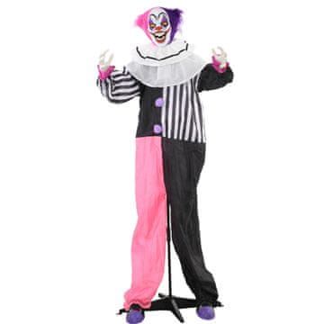 Homestar Halloween dekoracija animirani klovn 60x18x173 cm roza