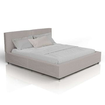 Homestar Postelja Salerno 180x200 cm, oblazinjena, barva taupe