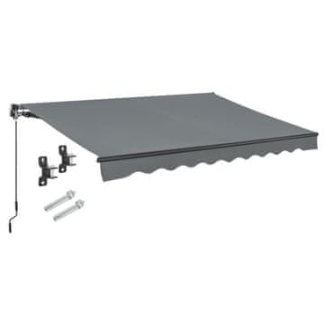Homestar Zložljiva senčnica 350x300 cm siva