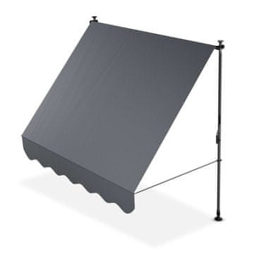 Homestar Senčnik s sponko Kapstadt 200x120 cm siva