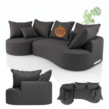 Homestar Sofa Tirano 300x83x155 cm temno siva
