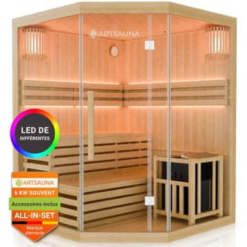 Homestar Sauna kabina Espoo150 Premium 150x150x200 cm