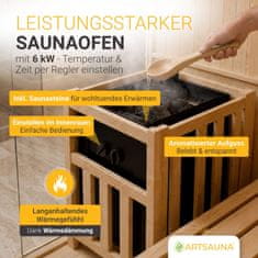 Homestar Sauna kabina Espoo150 Premium 150x150x200 cm