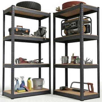 Homestar Komplet regalov za shranjevanje Easy 160x80x40 cm siva