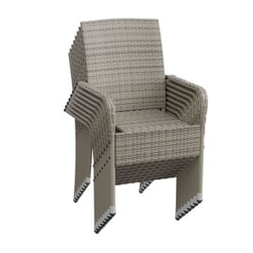 Homestar Vrtni stoli Yoro 90x60x56 cm sivi