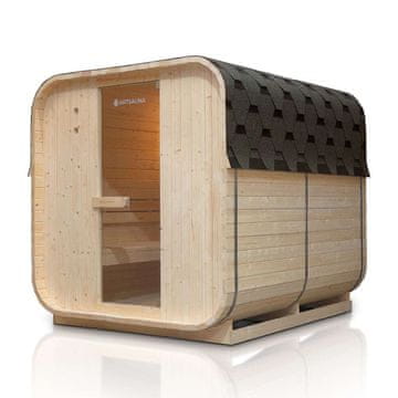 Homestar Zunanja savna Cube Barrel Sauna Nolvik XL 120x128x194 cm naravna