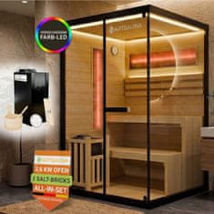 Homestar Sauna kabina Vantaa 120x120 cm črna