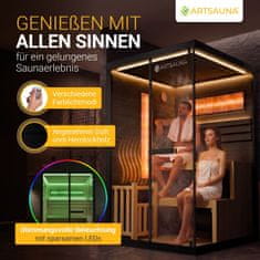 Homestar Sauna kabina Vantaa 120x120 cm črna