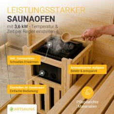 Homestar Sauna kabina Vantaa 120x120 cm črna