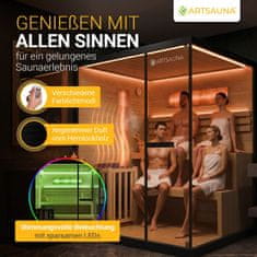Homestar Sauna kabina Vantaa 175x140 cm črna