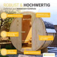 Homestar Barrel savna Spitzbergen 120 cm, za 2 osebi, grelec 3.6 kW