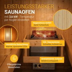 Homestar Barrel savna Spitzbergen 120 cm, za 2 osebi, grelec 3.6 kW