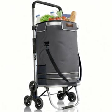 Homestar Nakupovalni voziček za stopnice 98x37x43 cm siva